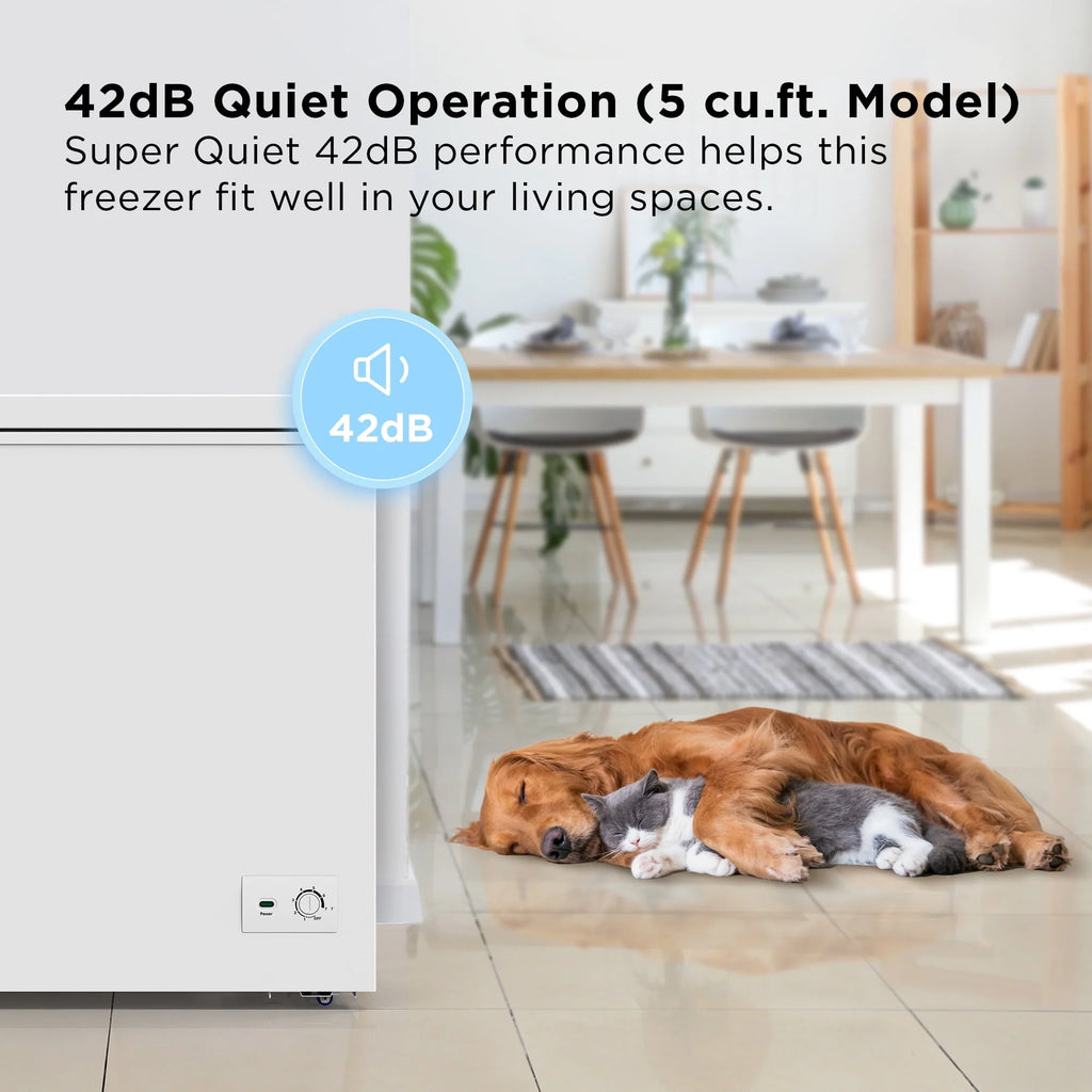 White 5.0 Cu. ft. Chest Freezer H595