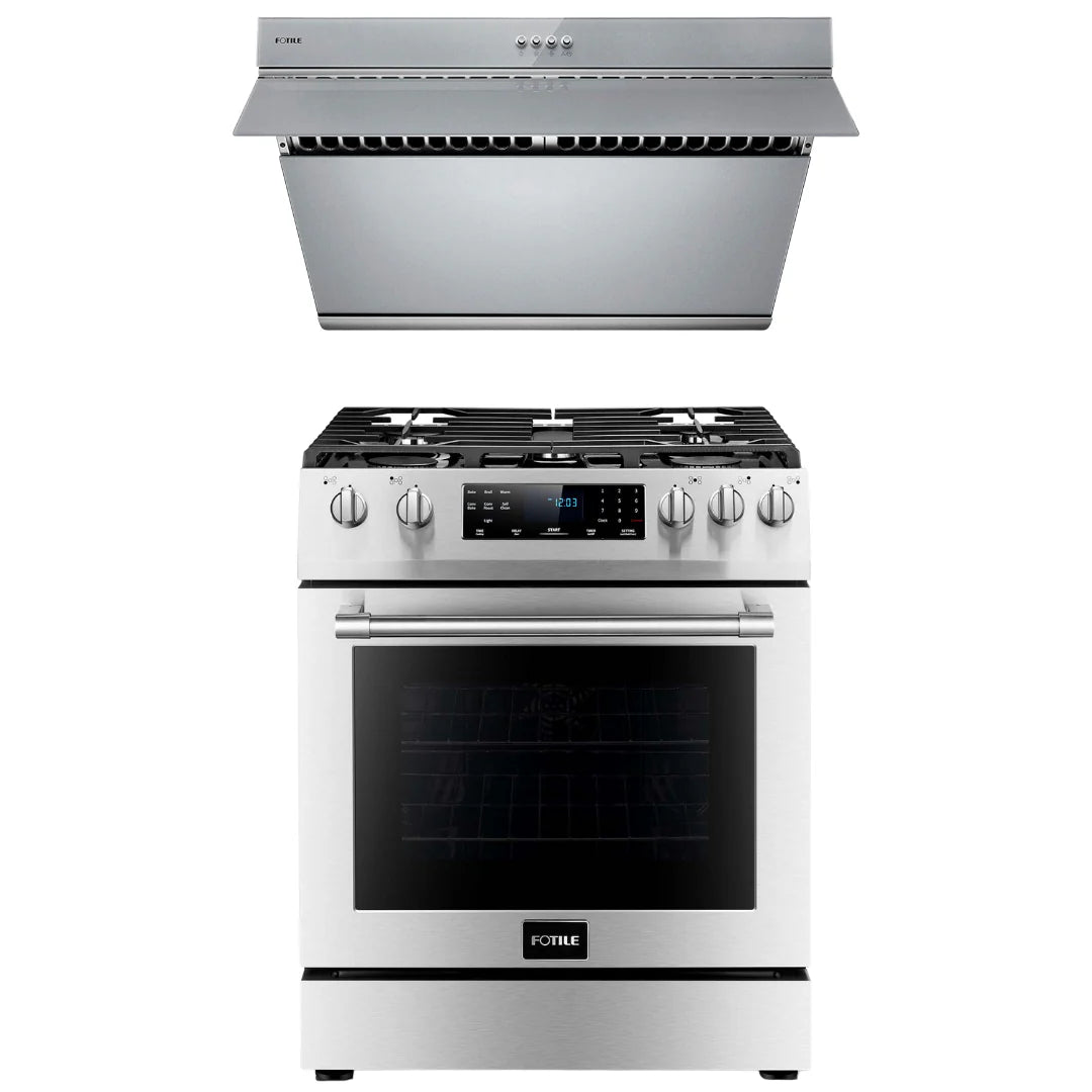 30 In. Gas Range and 30 In. Range Hood I25888