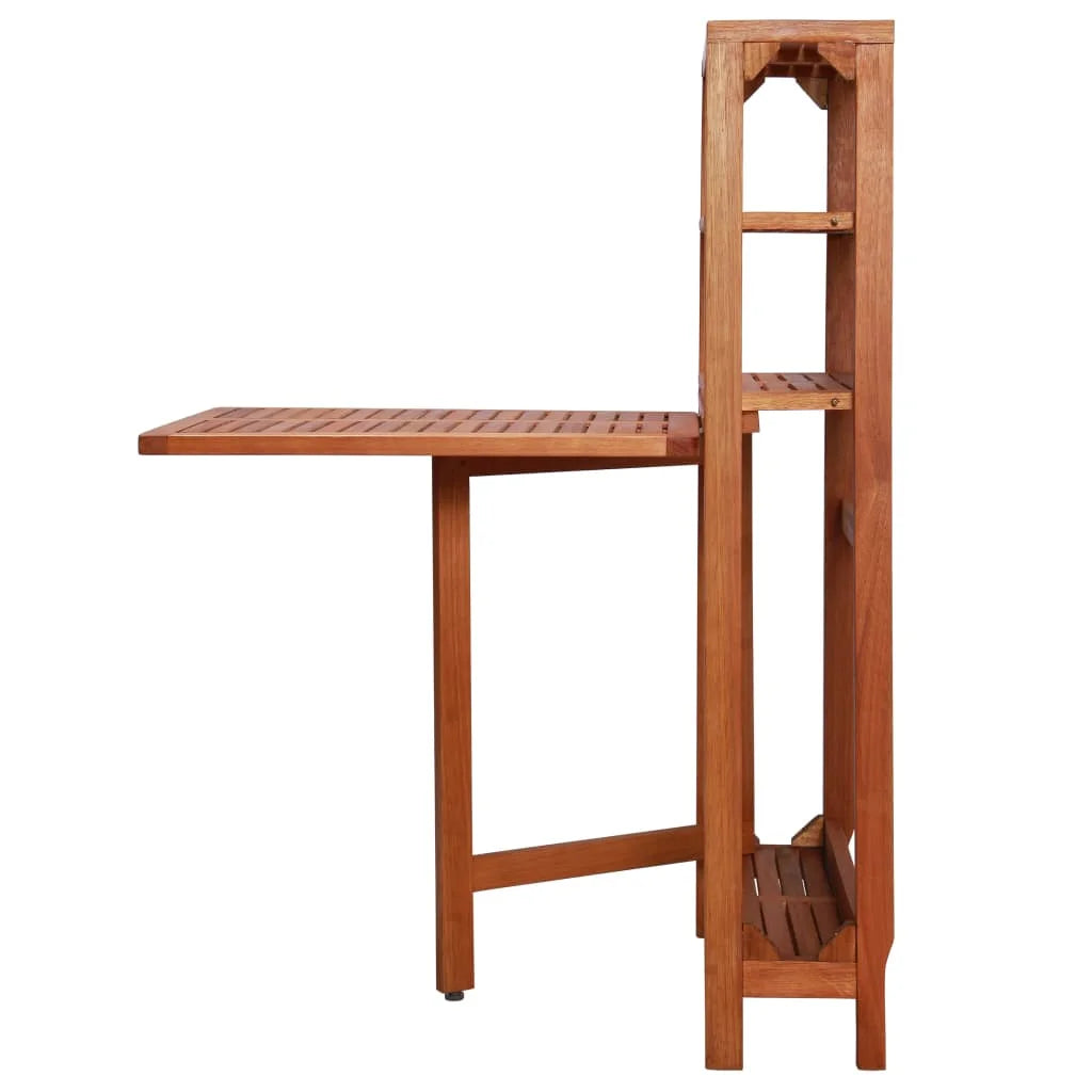 3 Piece Acacia Wood Folding Dining Table Set with 2 Chairs H86415