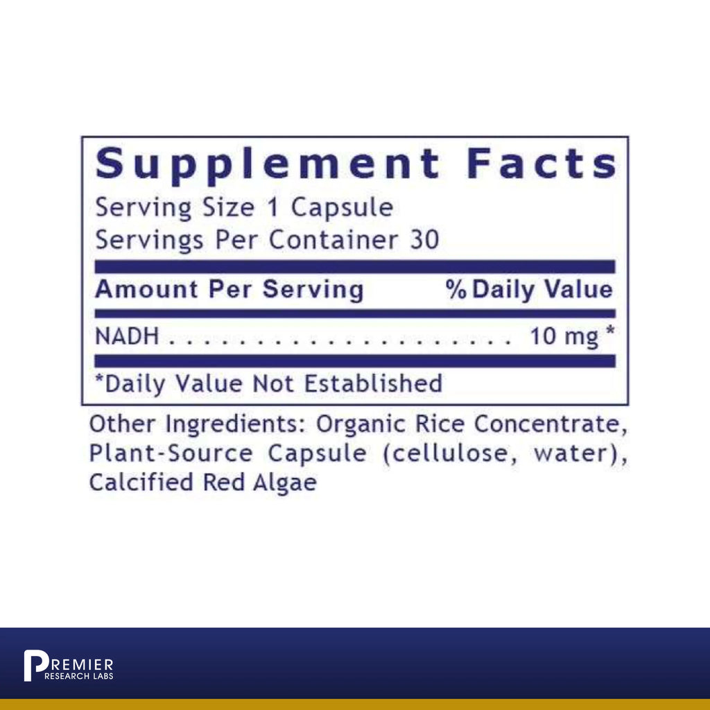 Vegan NADH 30 Capsules Dietary Supplement G63755