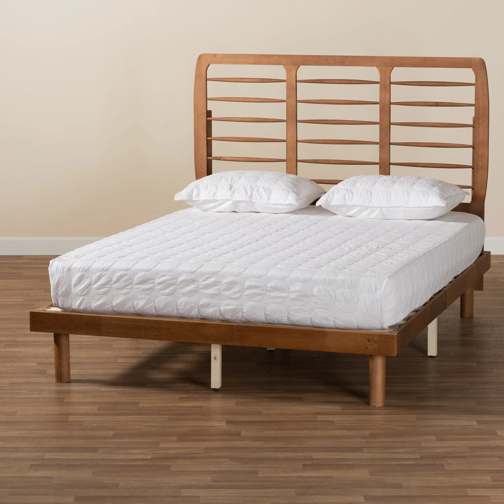 Ash Walnut Finished Wood Full Size Platform Bed L185412