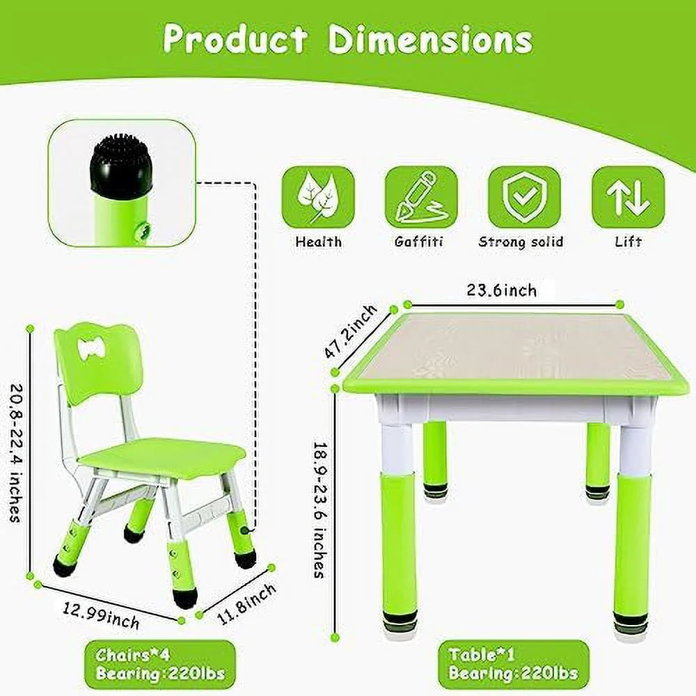 Height Adjustable Toddler Table and Chair Set D44607
