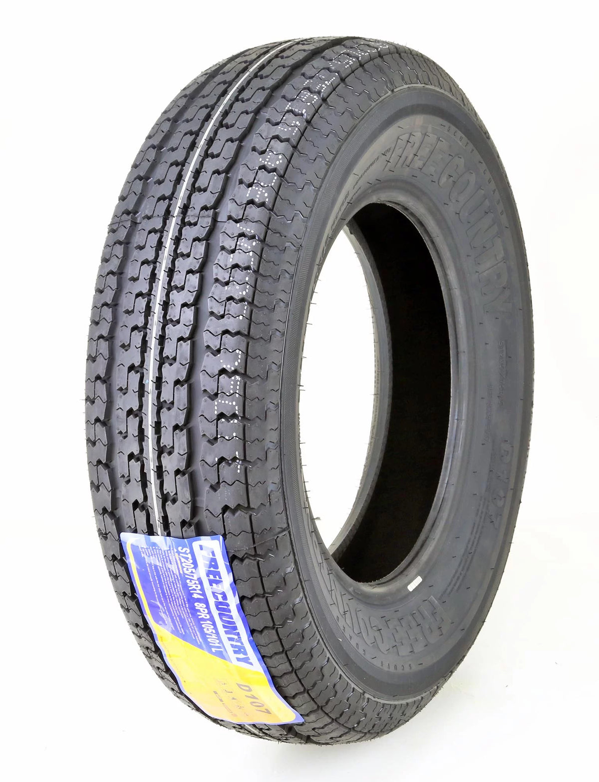 Trailer Tire ST205/75R14 8PR Load Range D Steel Belted Set 1 K256343