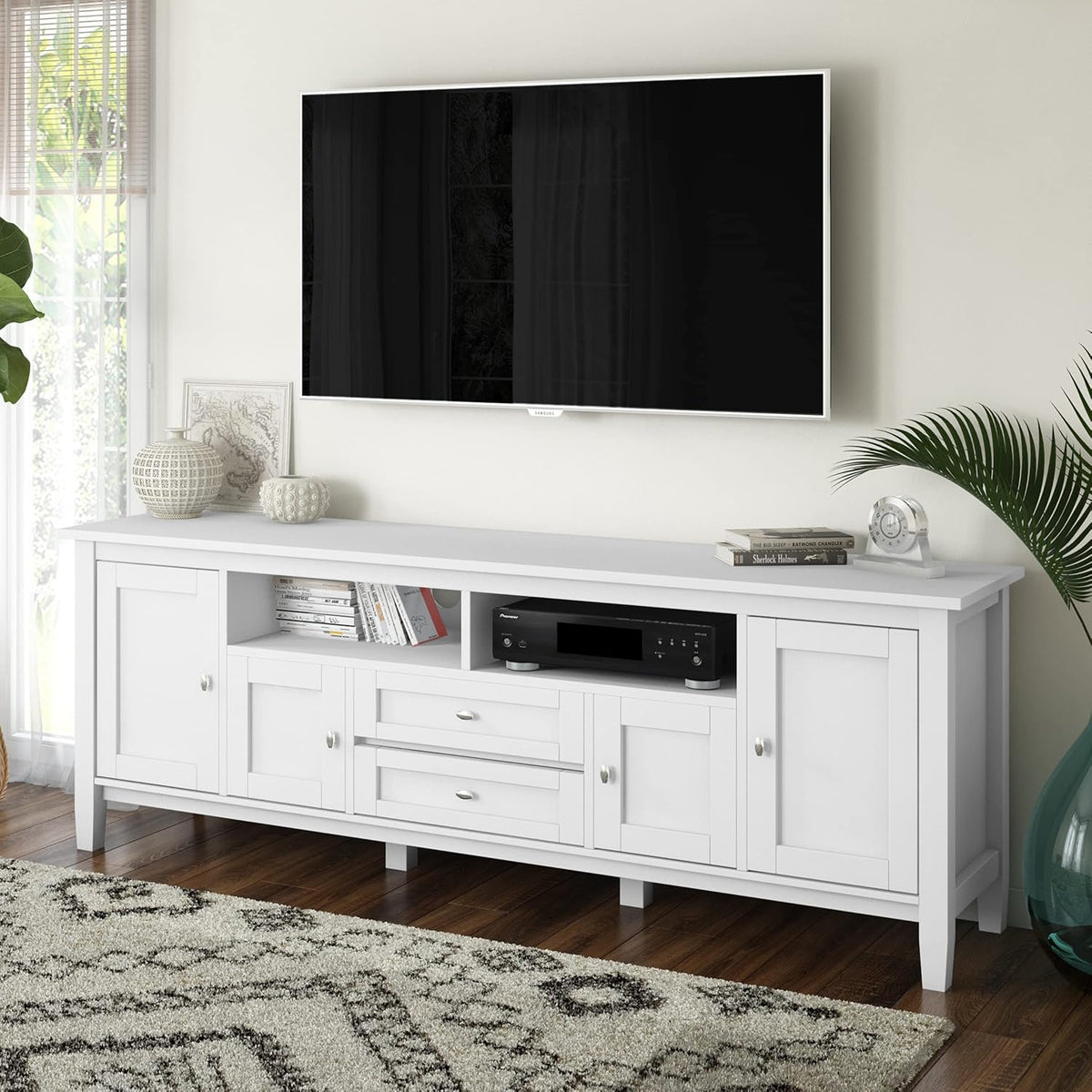 72 inch Wide Rustic Solid Wood TV Media Stand L60862