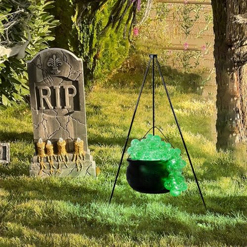 Black Plastic DIY Bubbling Cauldron Set with Stand H987008