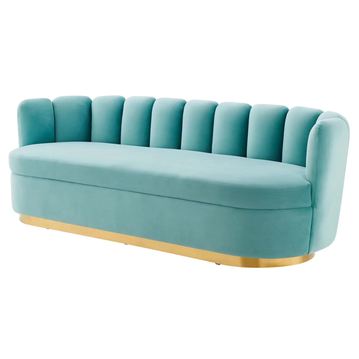 Blue Velvet Tufted Sofa H76563