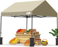 10'x10' Pop up Canopy Tent with 4 Sand Bags and Rolling Case D9723