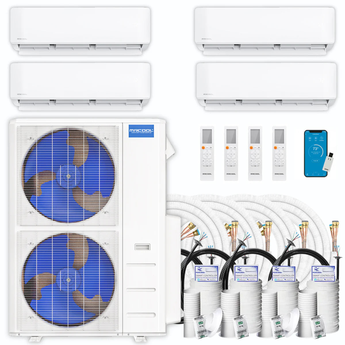 48,000 BTU 4 Zone Ductless Air Conditioner and Heat Pump Z435507