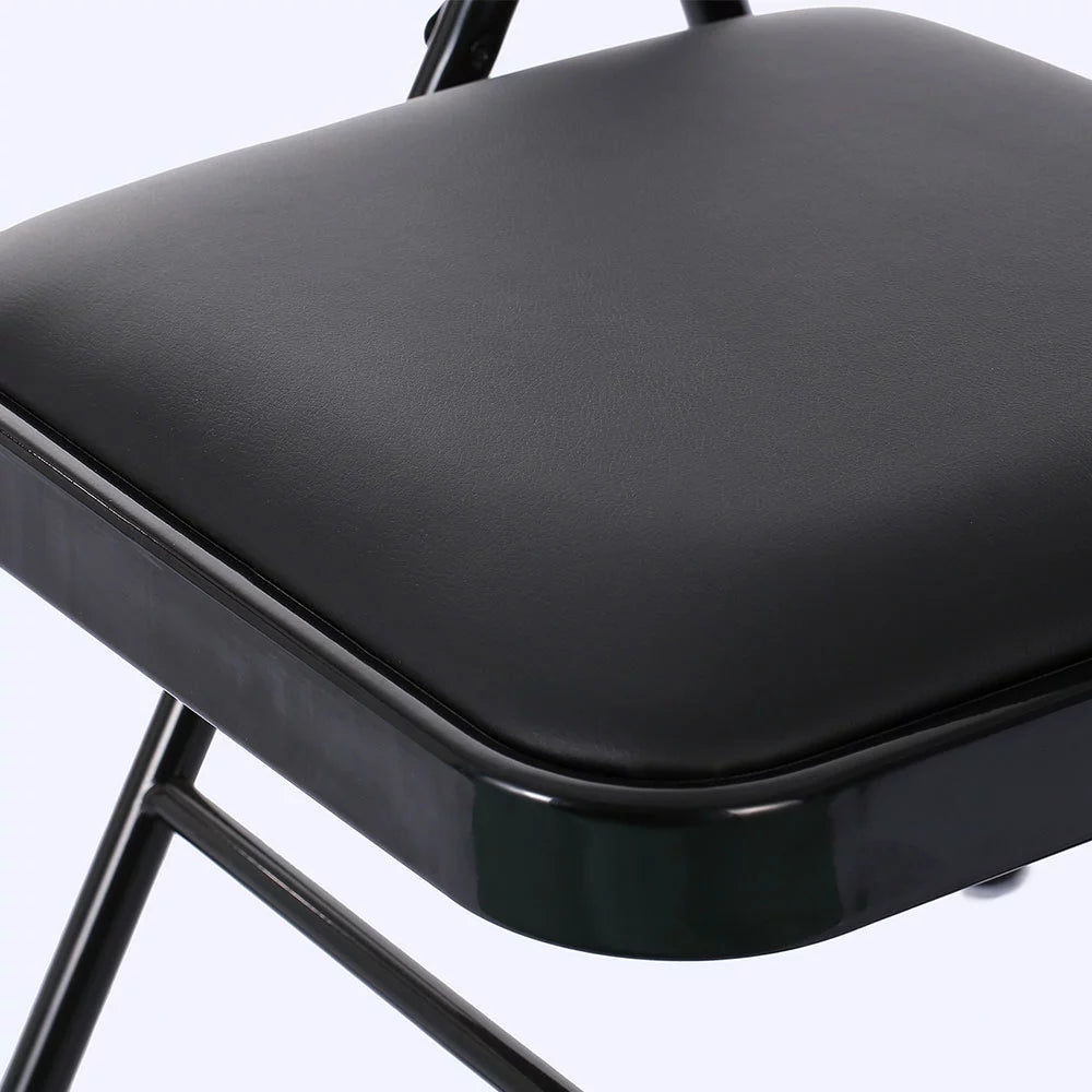 Black Folding Chairs Padded Seat Z4836