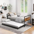 Twin Size Metal Daybed with Trundle D307711