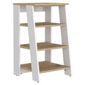 Modern Wood Linen Cabinet with 4-Shelf in Light Oak/White L5279