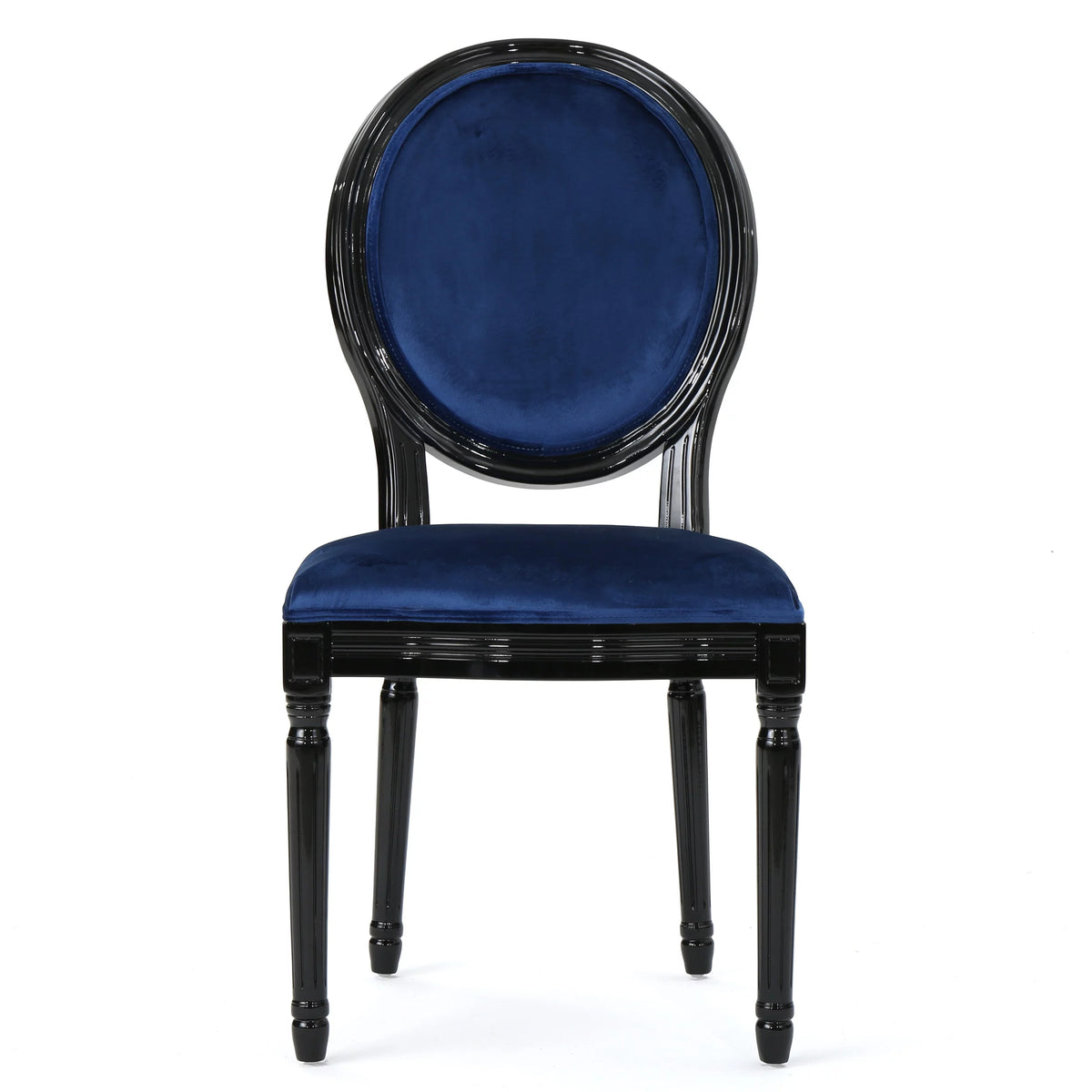 Velvet Dining Chairs Set of 4 Navy Blue N8846
