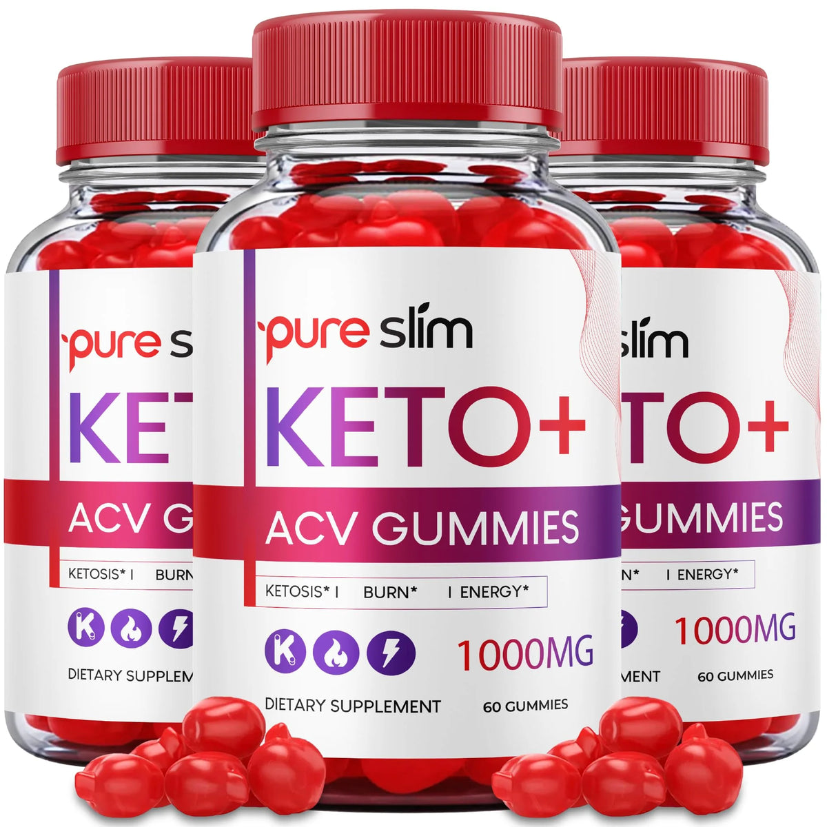 3 Pack 500mg Apple Gummies 180 Count D156685