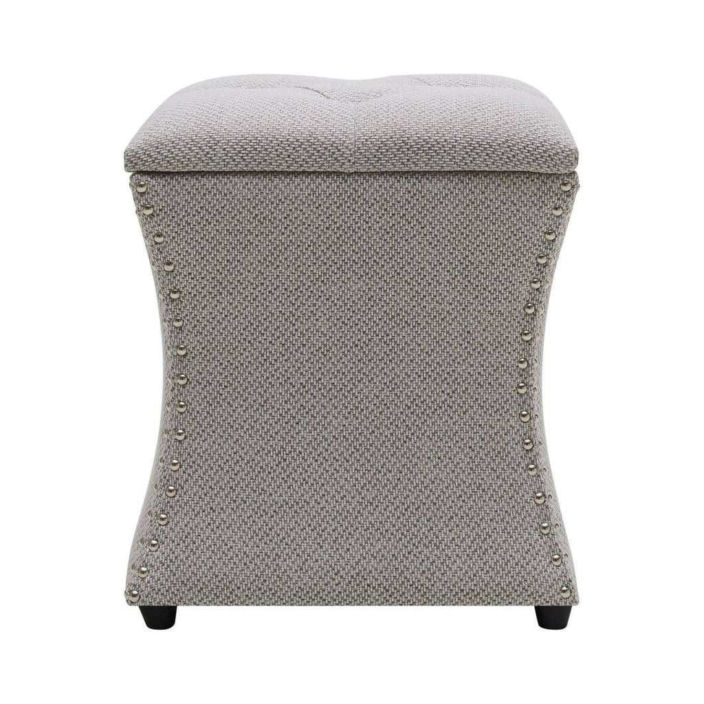 Gray Tufted Storage Ottoman K5559