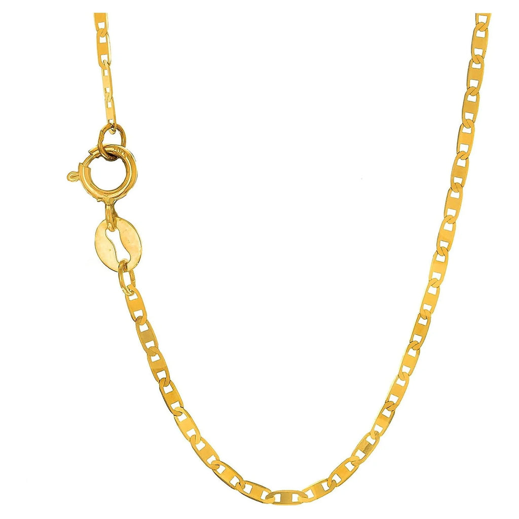 Solid Yellow Gold Mariner Chain Necklace D2600