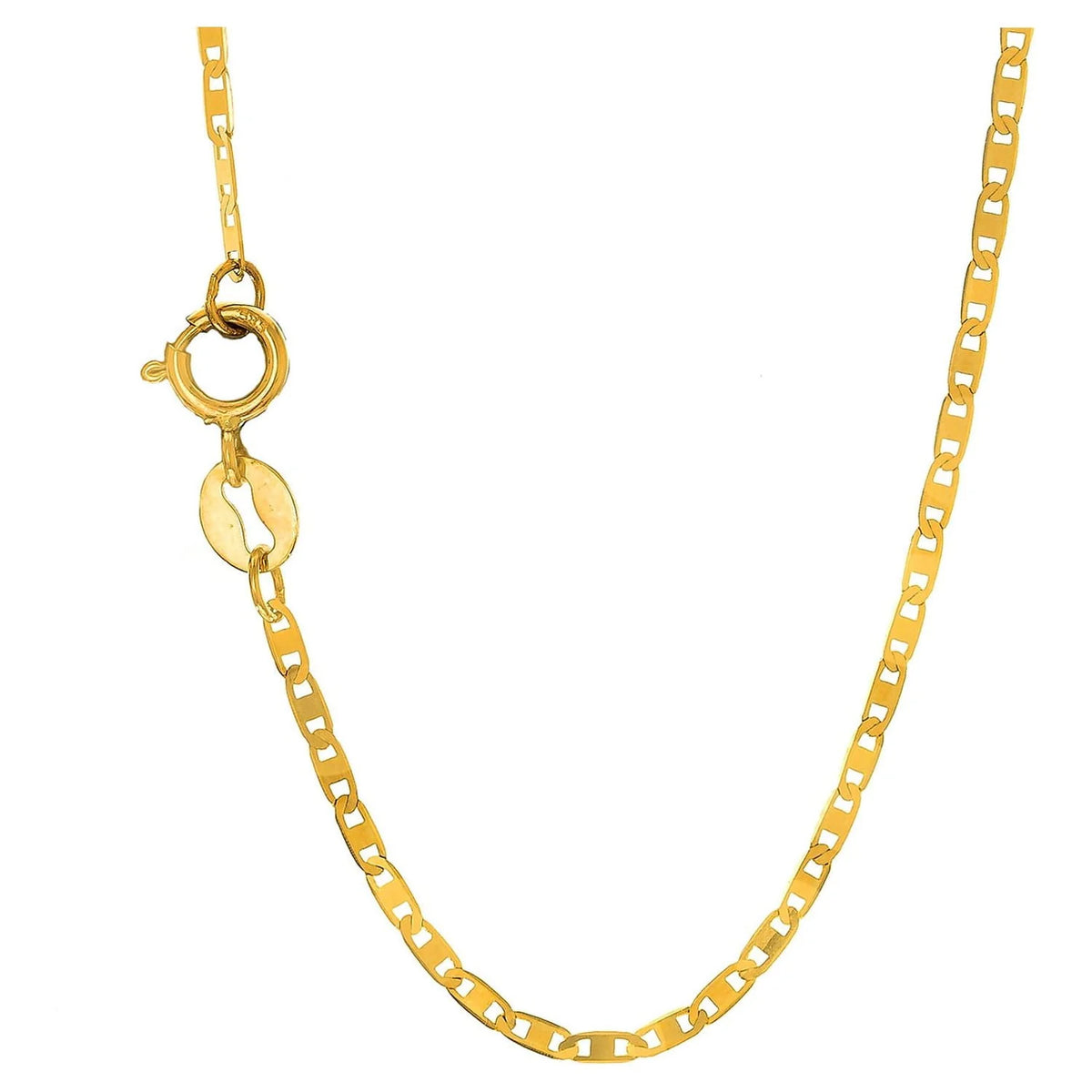 Solid Yellow Gold Mariner Chain Necklace D2600