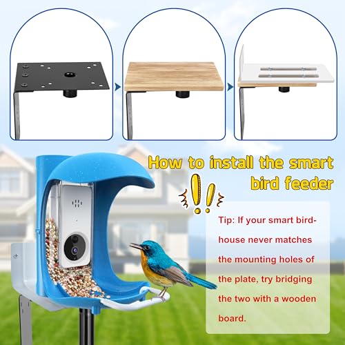 109 Inch Metal Bird Feeder Pole with 5-Prong Base O63666