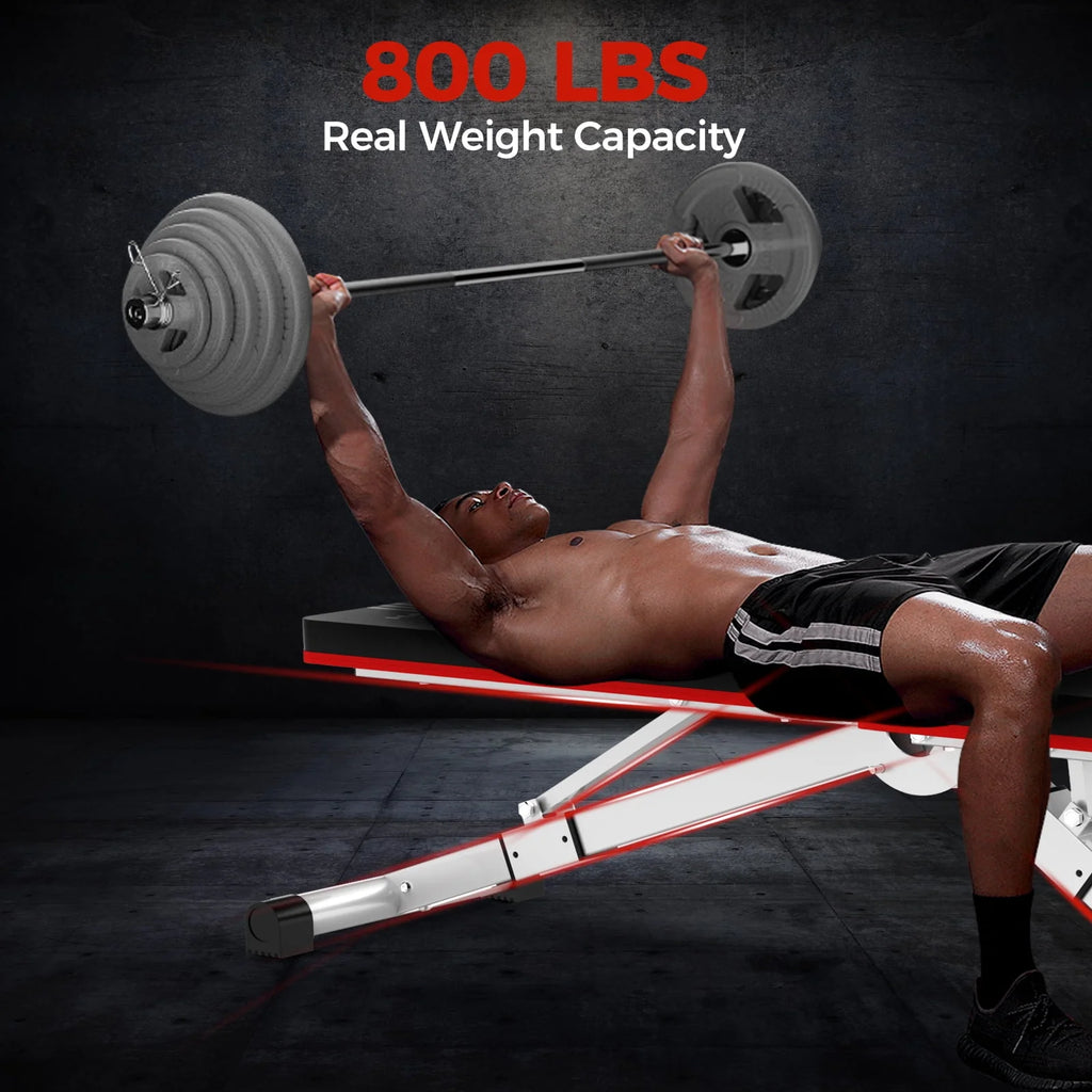 Foldable Weight Bench 600 lbs 6 Incline Adjustable Z174439