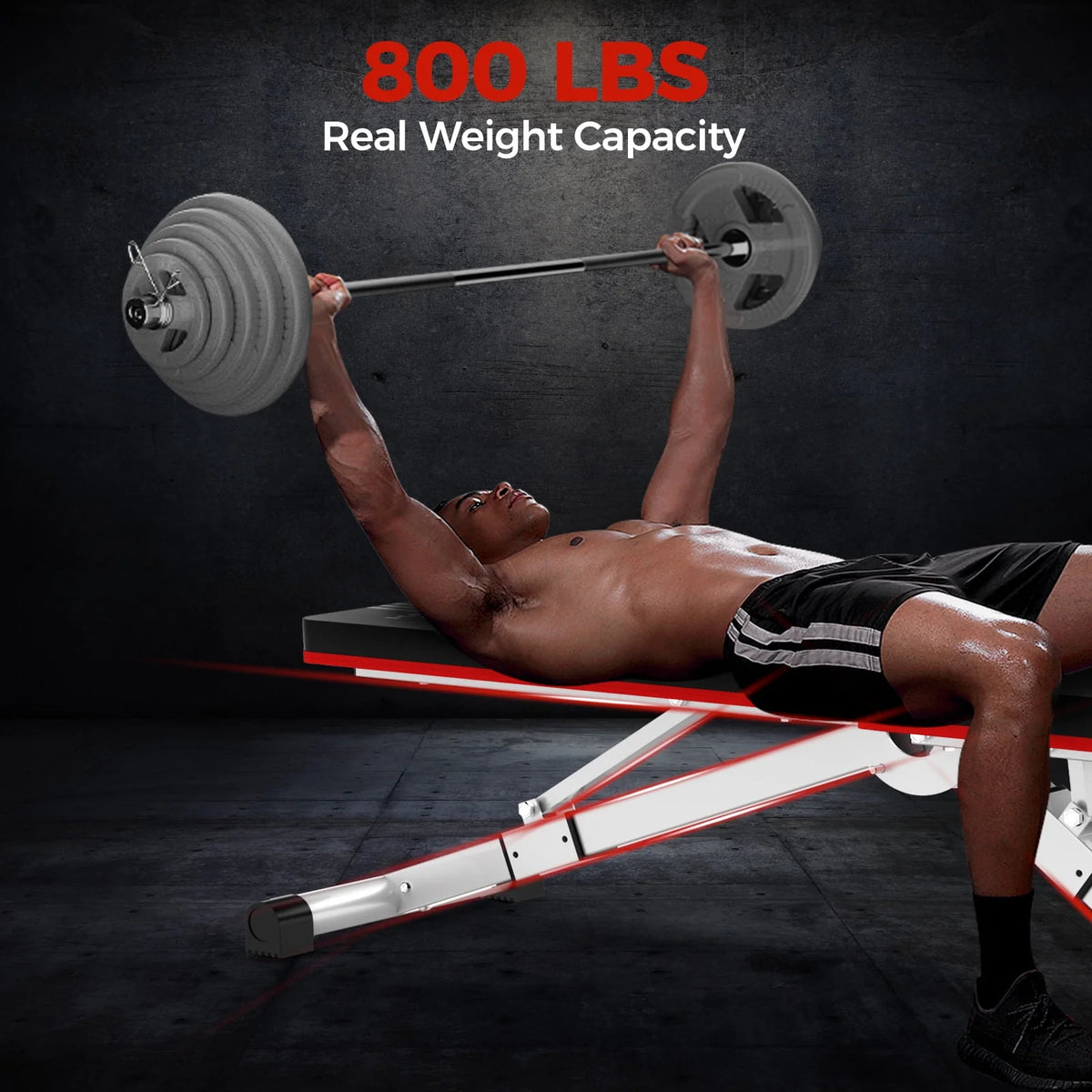 Foldable Weight Bench 600 lbs 6 Incline Adjustable Z174439