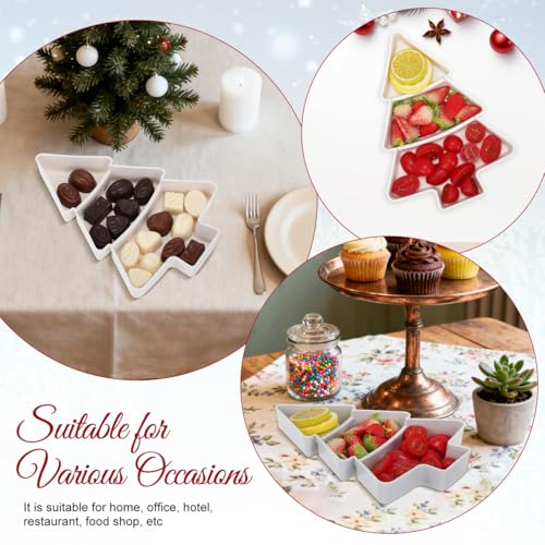 2pcs Tree Shaped Plastic Serving Tray B785