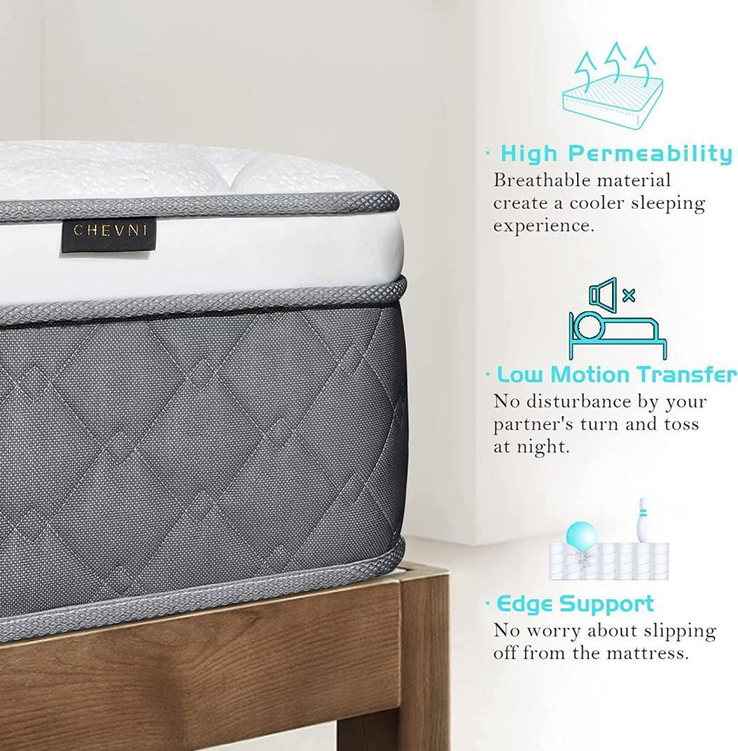 Queen Gel Memory Foam Pocket Spring Hybrid Mattress F187