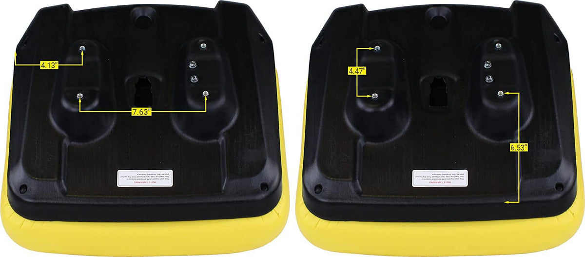 Black & Yellow Mower Seat F632