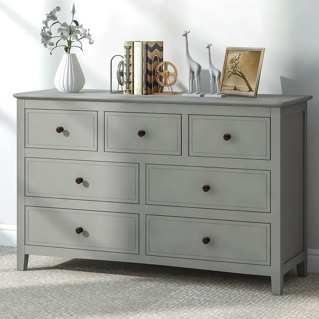 White High Gloss 6-Drawer Dresser A6918