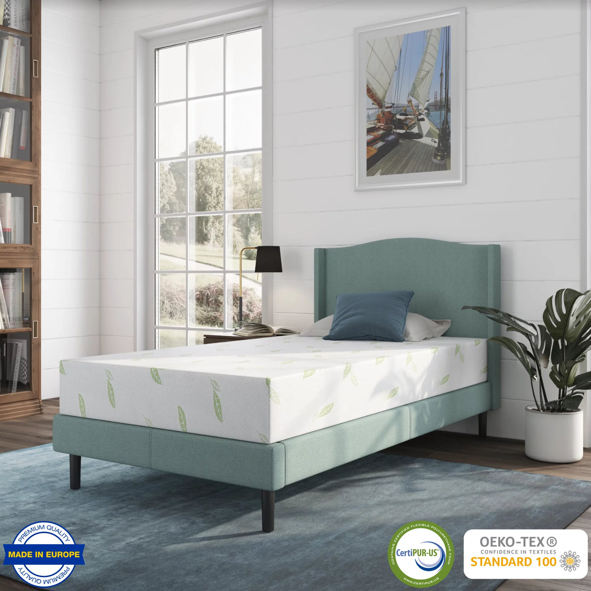 6 Medium Firm Green Tea Infused Memory Foam Mattress Twin XL G540