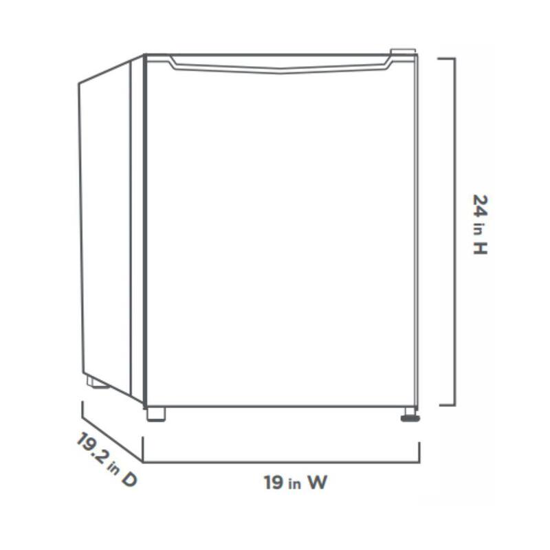 Black 2.6 Cu. Ft. Mini Refrigerator H376418