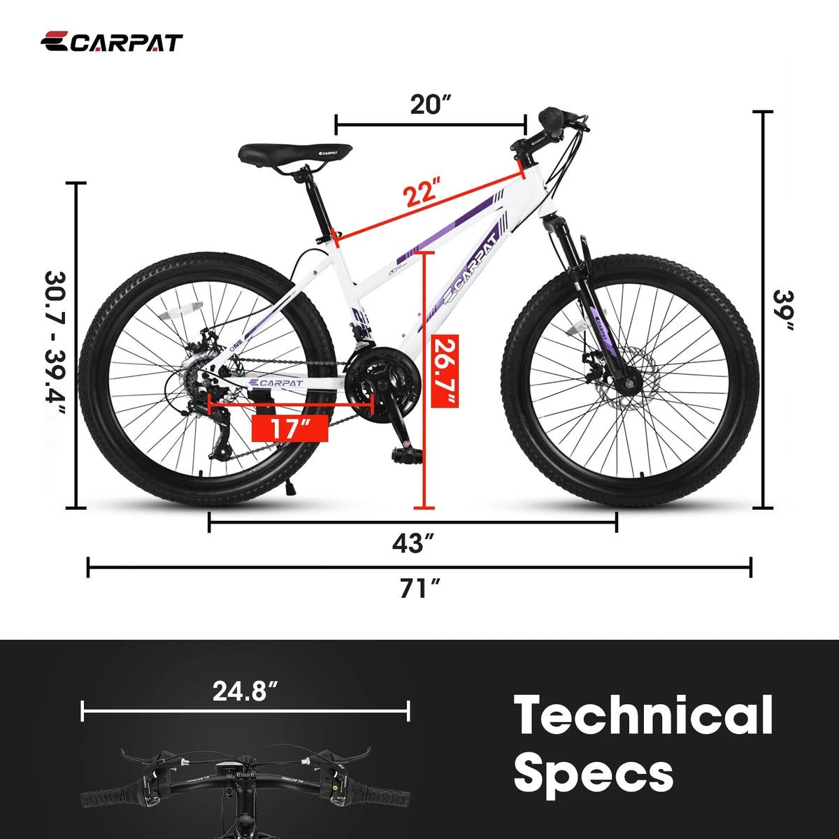 26 inch Pink Disc Brakes Mountain Bike M284554