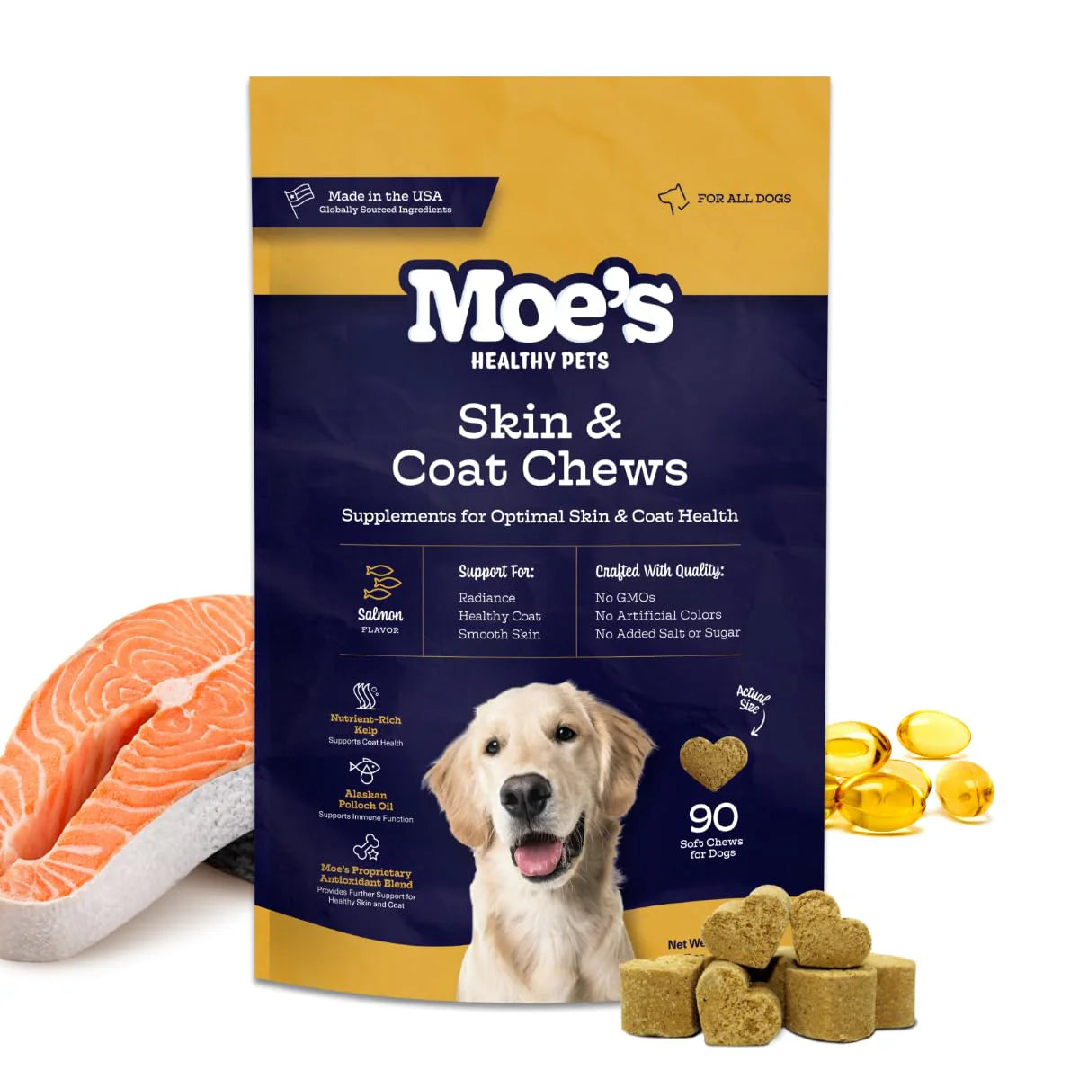 Omega 3 6 9 Skin & Coat Supplement for Dogs 90 Chews P368684