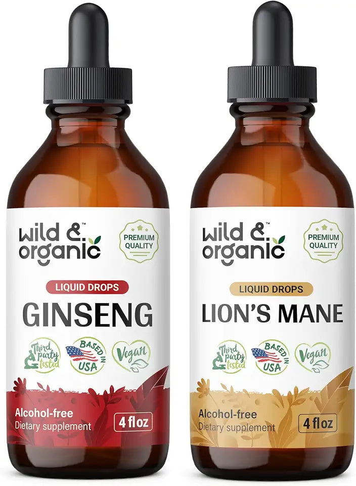 Ginseng Tincture 4 fl oz & Lion's Mane Tincture 4 fl oz F775