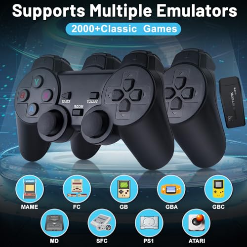 Wireless Retro Game Console with 20000+ Games, 9 Emulators, 4K Output, 2.4GHz Controller, 64G Z8202