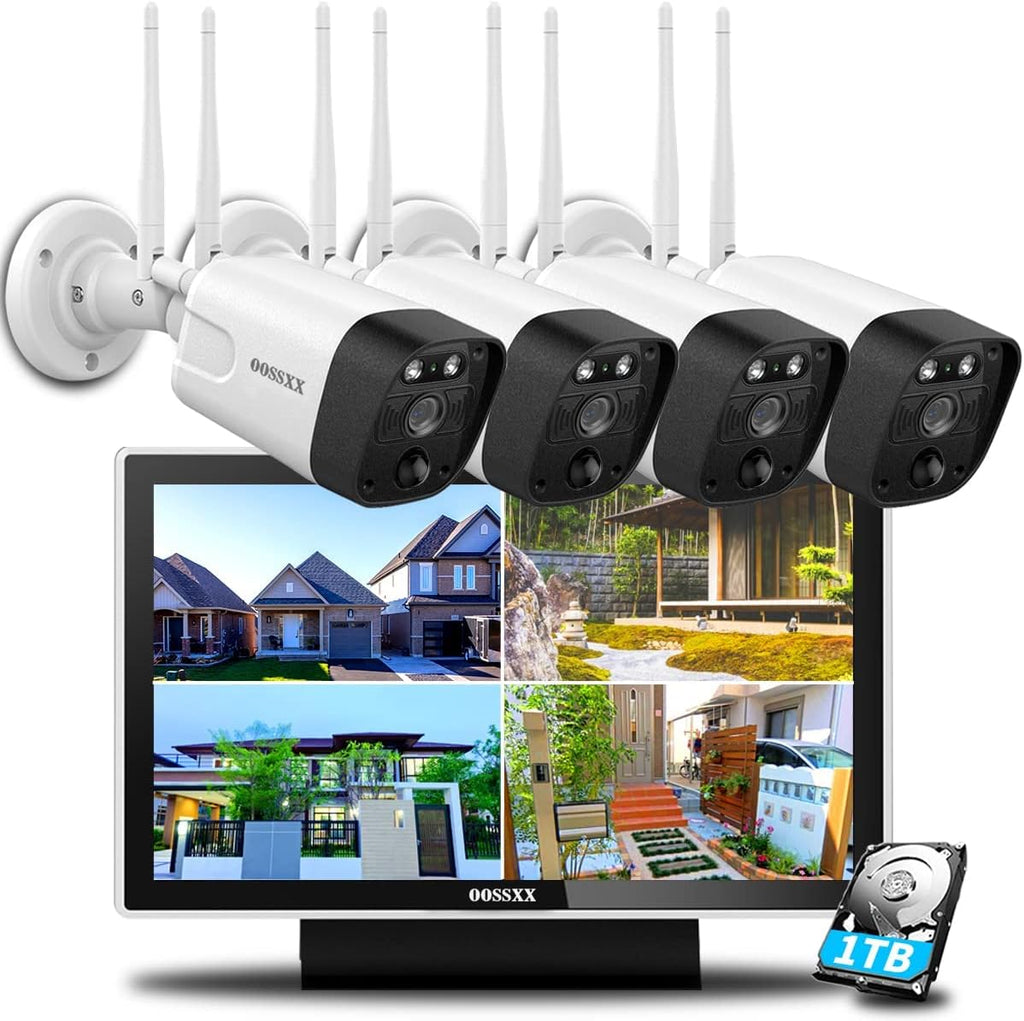 3K 5.0MP Wireless Security Camera System with 1TB Hard Drive J877