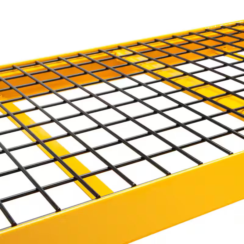 Yellow 3-Tier Wire Steel Shelving Unit S38206