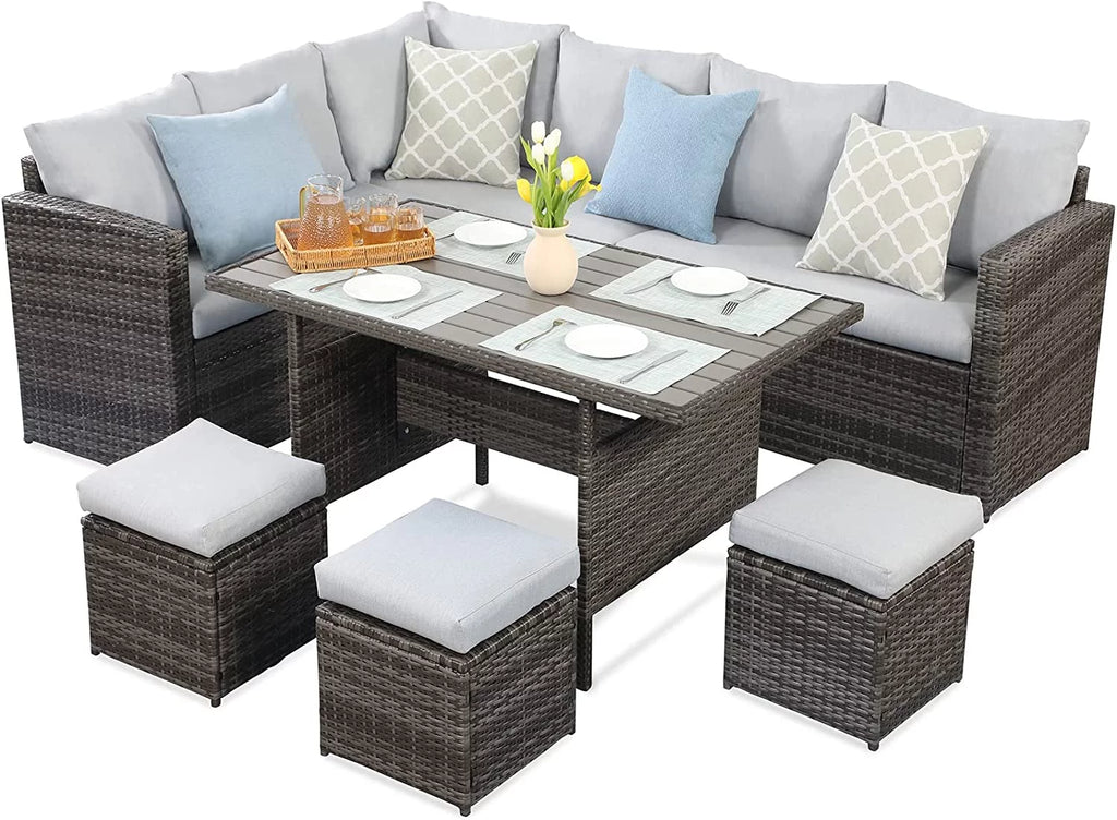 7 Piece All Weather Wicker Outdoor Conversation Set X93125
