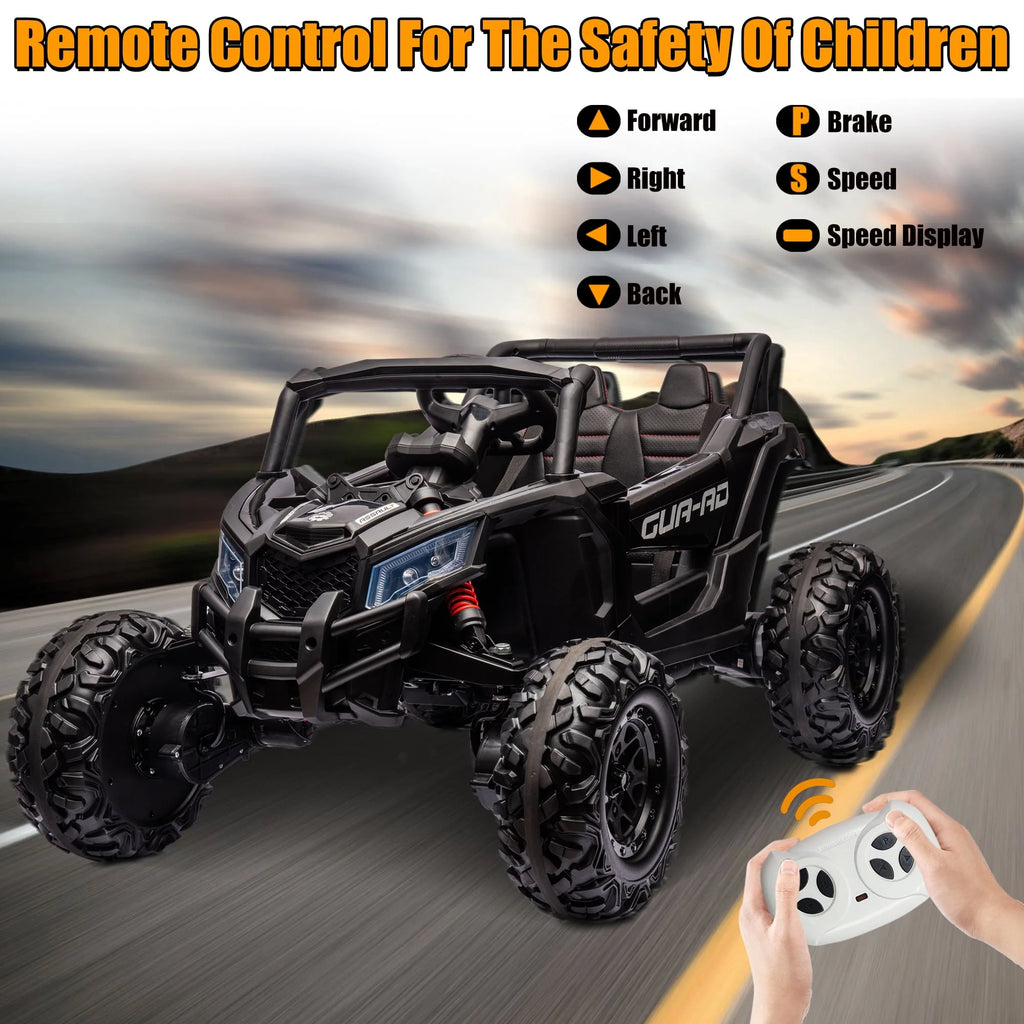 24V Ride On Truck Car with Parent Remote Control, Black B8528
