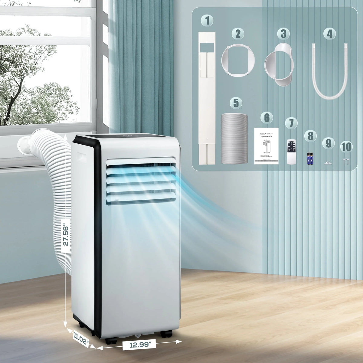 5,000 BTU Portable Air Conditioner Dehumidifier Fan C926