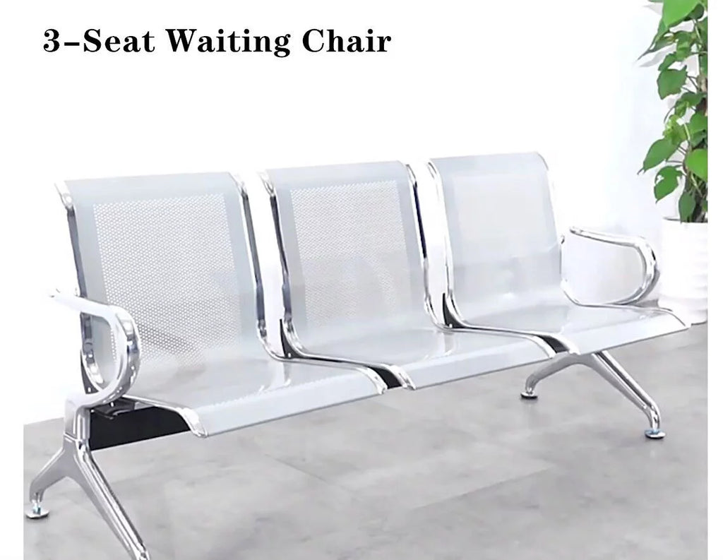 3-Seat Steel Reception Chair with Arms E5567