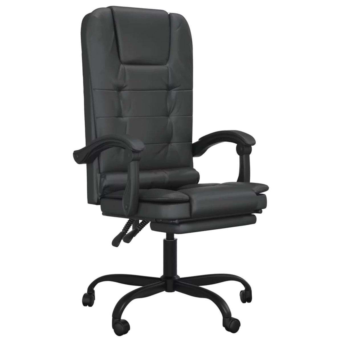 Black Faux Leather Massage Reclining Office Chair Y953