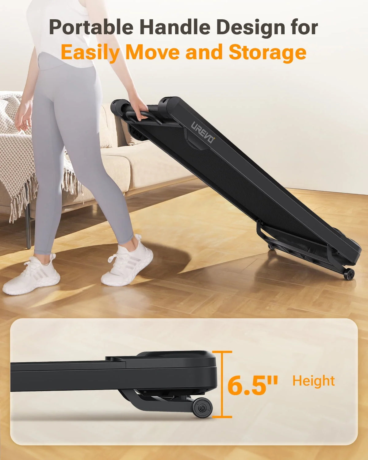 2 in 1 Under Desk Treadmill with Remote Control W818