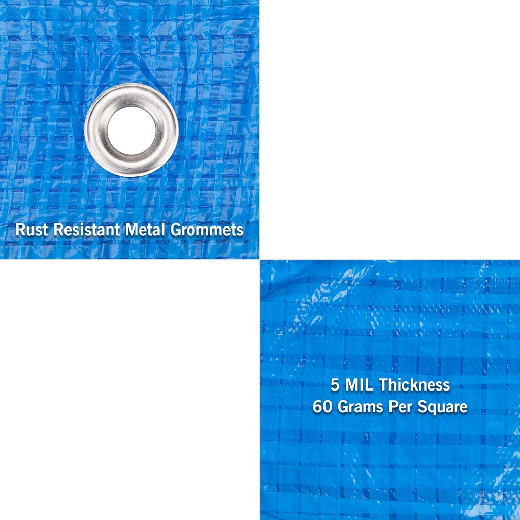 Blue Poly Tarp 14 x 20 Feet 5 Mil N979701
