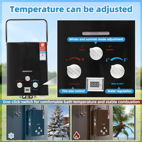 Portable Propane Tankless Water Heater 6L R635
