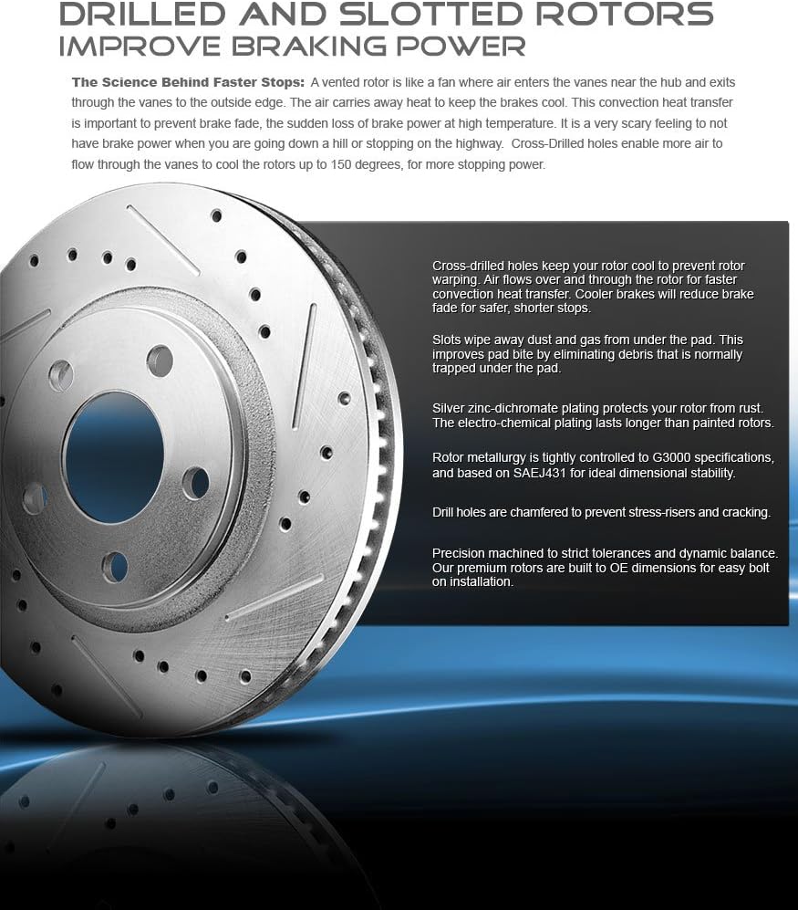 Front Rotors + Ceramic Brake Pads + Hardware W93154