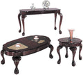 Cherry & Glass 3-Piece Coffee & End Table Set P892
