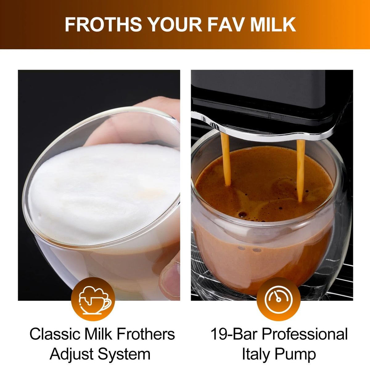 Automatic Espresso Coffee Machine with Grinder and Milk Frother I239