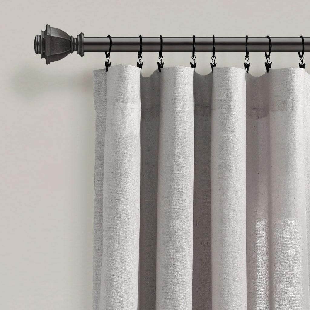 Gray Linen Window Curtain B775