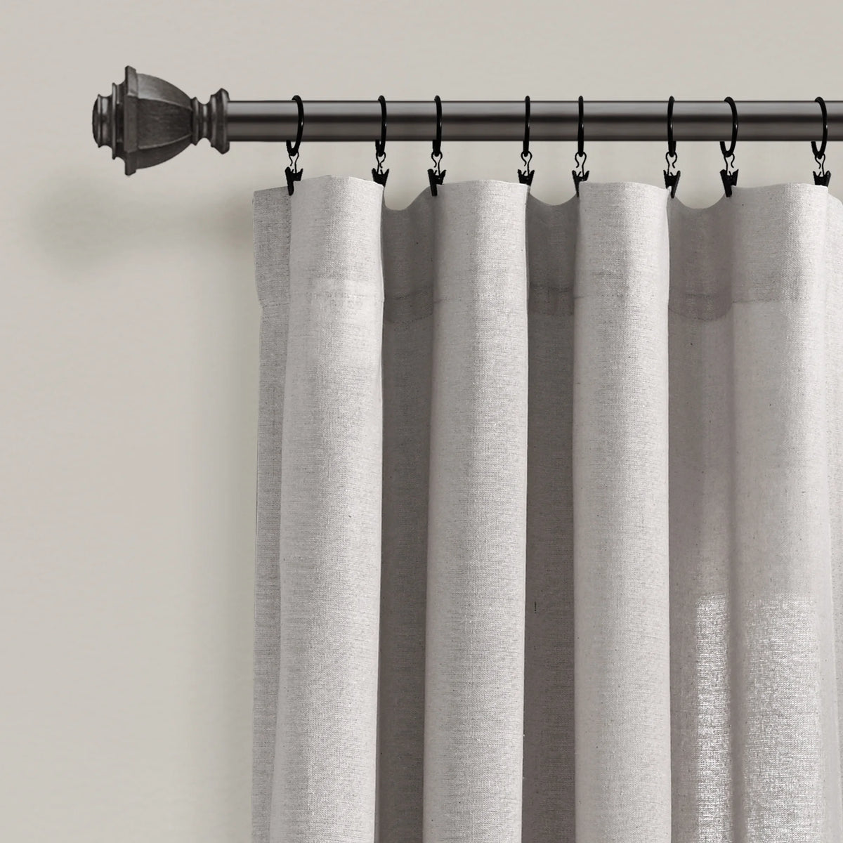 Gray Linen Window Curtain B775