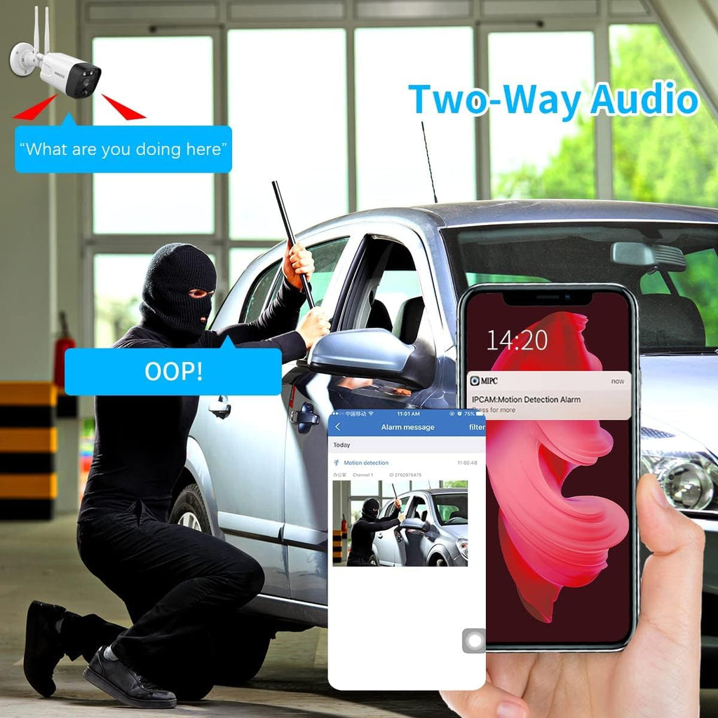 3K 5.0MP Wireless Security Camera System with 1TB Hard Drive J877