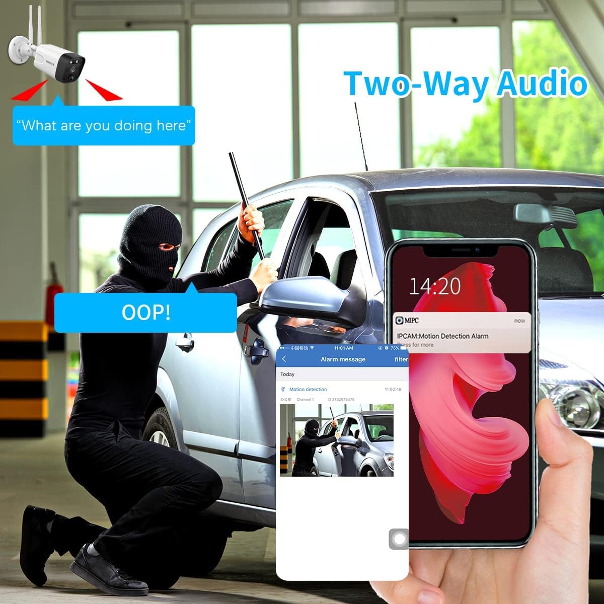 3K 5.0MP Wireless Security Camera System with 1TB Hard Drive J877